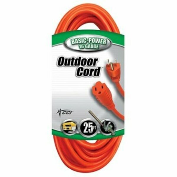 Coleman Cable 25 16/3 SJTW ORANGE OUTDOOR CORD 2307SW8803